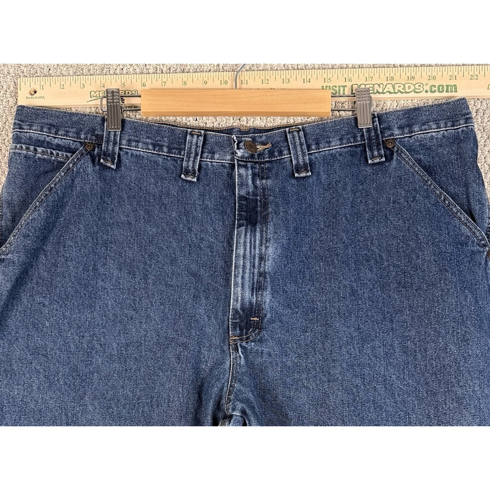 Wrangler Carpenter Jeans Mens 40x30 Blue Denim Hammer Loop Utility Work - Picture 3 of 6